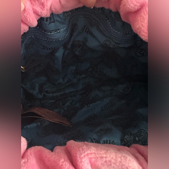 Vintage Juicy Couture Velour Pink Y2K Satchel Bag Handbag Rare - Picture 12 of 14